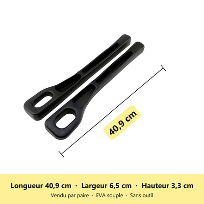 Dimensions de chaque organiseur Lysora : 40,9 cm de long, 6,5 cm de large, 3,3 cm de haut – vendu par paire